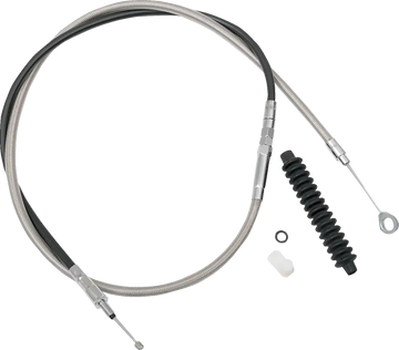 harley davidson flhrxs [DRAG SPECIALTIES] - Mycket effektiv kopplingskabel gjord av flätat rostfritt stål