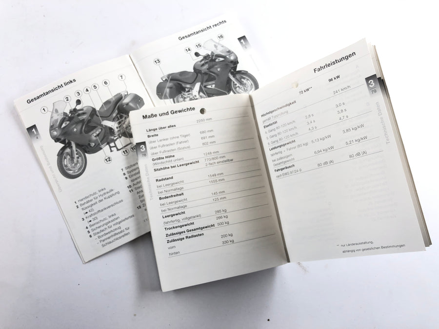 BMW K 1200 GT K12 [2004] - Driftsinstruktioner