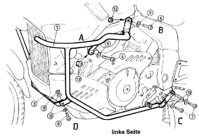 Cagiva Navigator [2000-2005] - Motorskyddsfäste