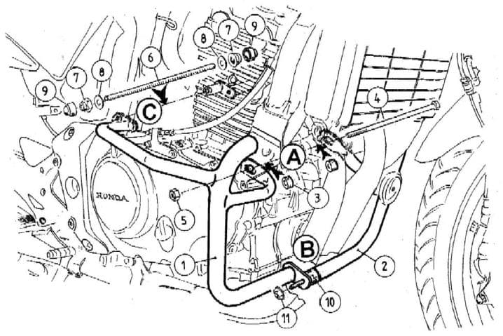 Honda CBF 500 [2004-2007] - Motorschutzbügel schwarz