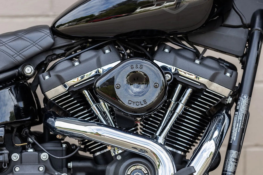 Harley-Davidson Xl 1200 Xs Forty Eight Special [2020] - Stealth Luftfilterabdeckung – Oberfläche: Schwarz – Oberfläche: Schwarz, Glänzend – Design: Mini Teardrop – Bild 2