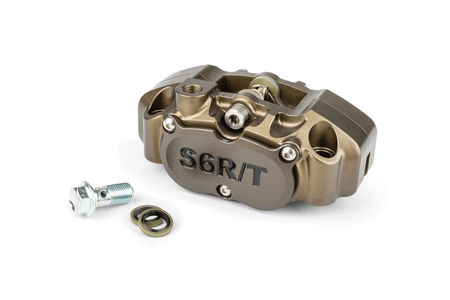 MBK Nitro 50 2T LC [–1998] - 4-Kolben-Bremssattel mit Adapter eloxiert