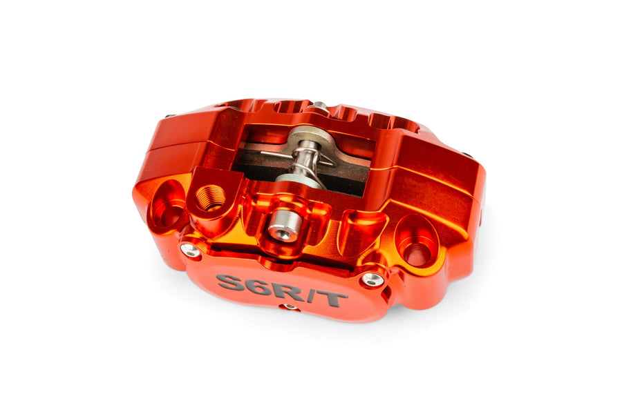 Yamaha Aerox 50 2T LC [–1998] - 4-Kolben Bremssattel mit Adapter Orange