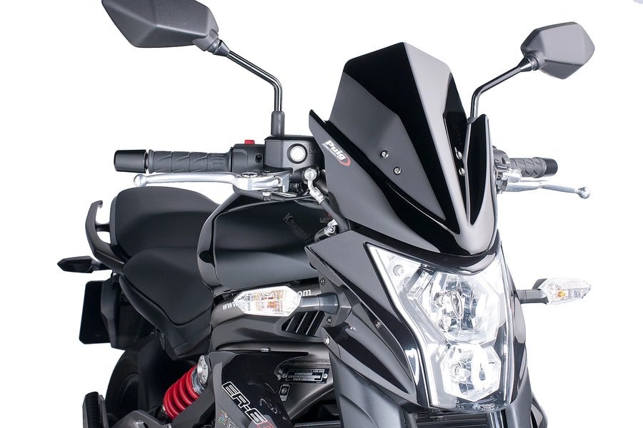 KAWASAKI ER-6N [2016] - Ny generation sportvindruta | Svart | PUIG 5997N