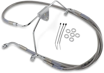 harley davidson flhtcui [DRAG SPECIALTIES] – Edelstahl-Bremsleitungs-Kit in verlängerter Ausführung - 0