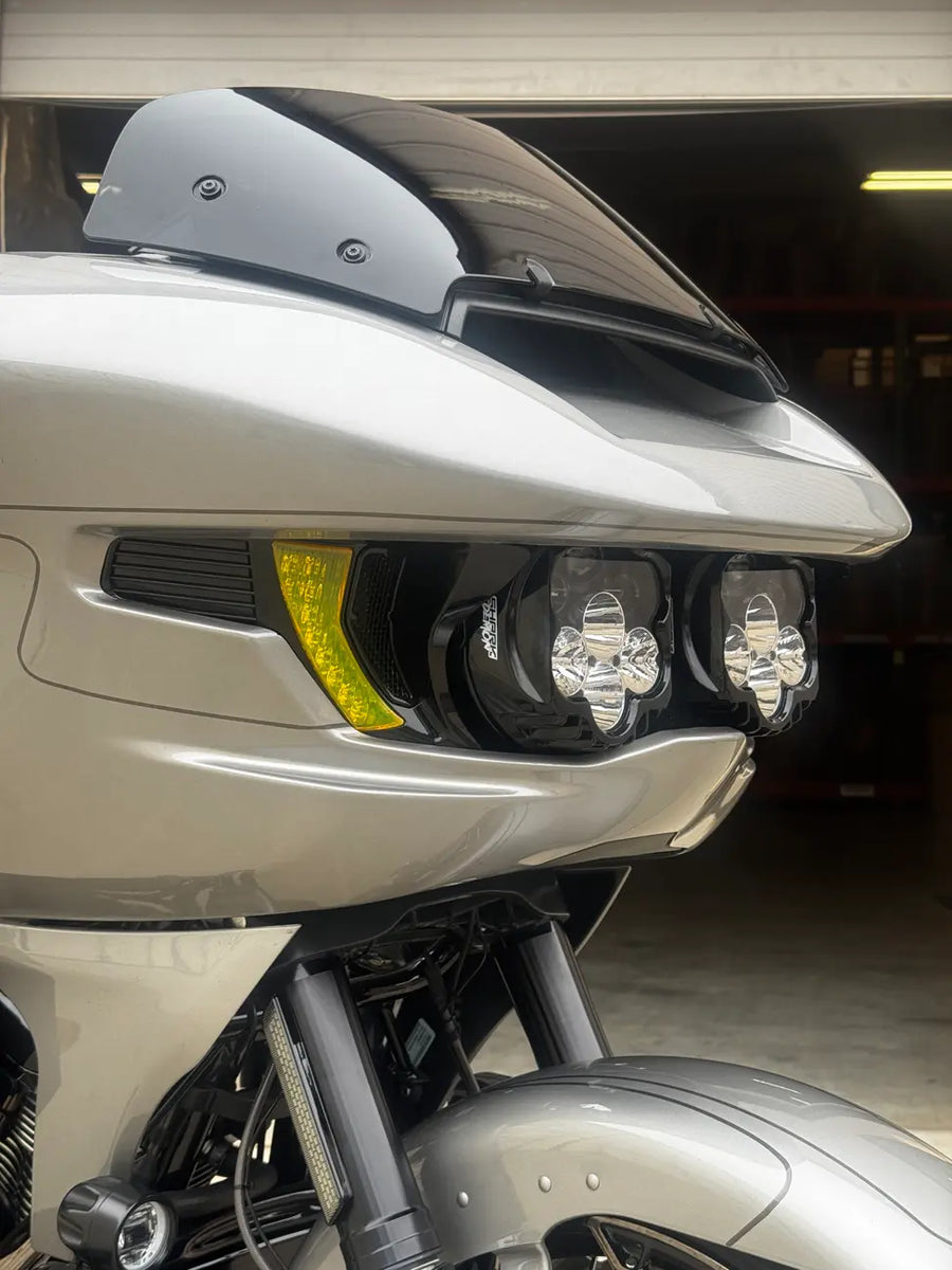 harley-davidson road glide st [CUSTOM DYNAMICS] – Shark Demon® integrierte vordere Blinker-Lüftungen