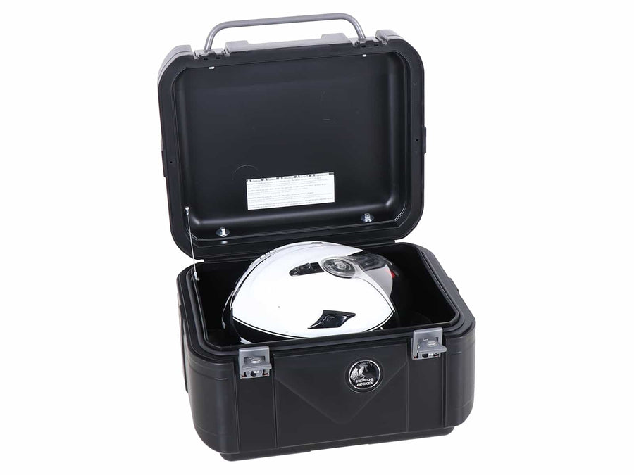 Topcase [Hepco & Becker] - Gobi Black Edition med silverinlägg - för topcase-bärare