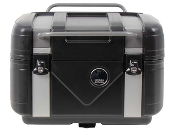 Topcase [Hepco & Becker] - Gobi Black Edition med silverinlägg - för topcase-bärare