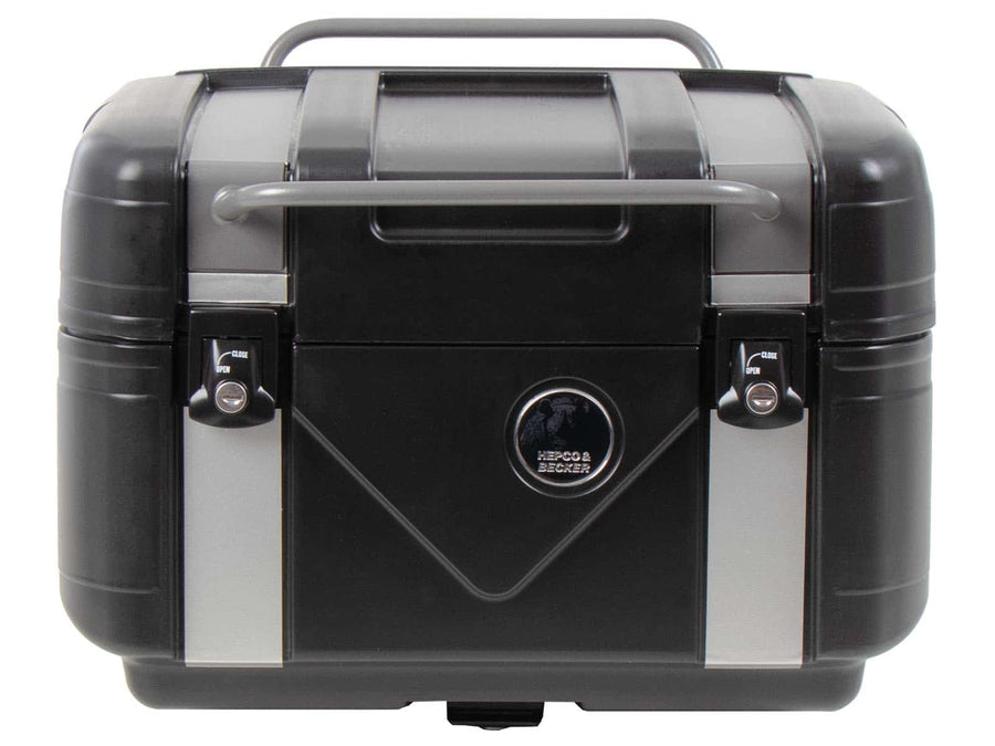 Topcase [Hepco & Becker] - Gobi Black Edition med silverinlägg - för topcase-bärare