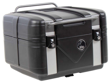 Topcase [Hepco & Becker] - Gobi Black Edition med silverinlägg - för topcase-bärare