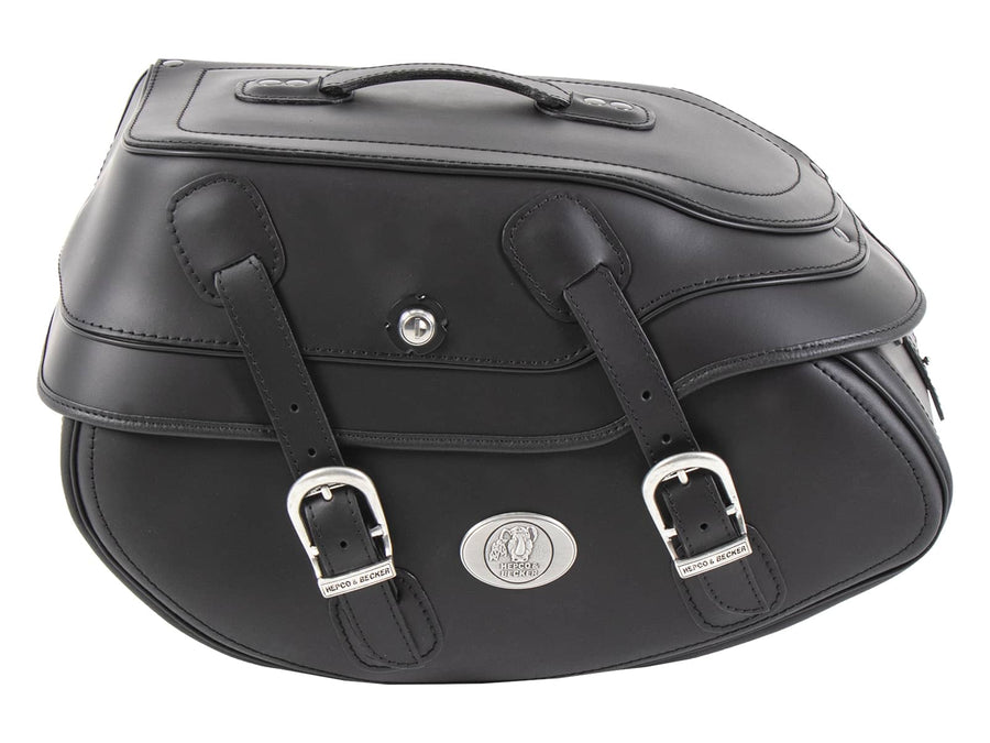 Motorcykelväska [Hepco & Becker] - Leather Buffalo Stor svart vänster – C-Bow
