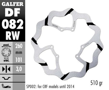 Red Moto CRF 450 RX Supermoto [2017-2018, 2020] - Oversize Wave® bromsskiva - bild 2