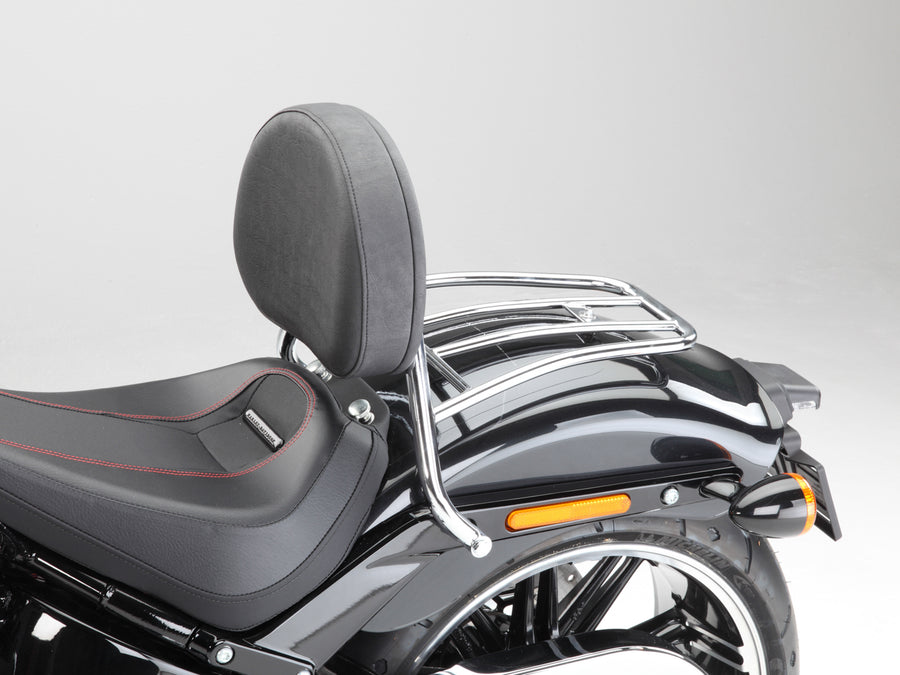 Harley Davidson Softail Fat Boy (Milwaukee-Eight 107/114) [2018] - Fahrer Sissy Bar mit großem gerundeten Kissen und Gepäckträger