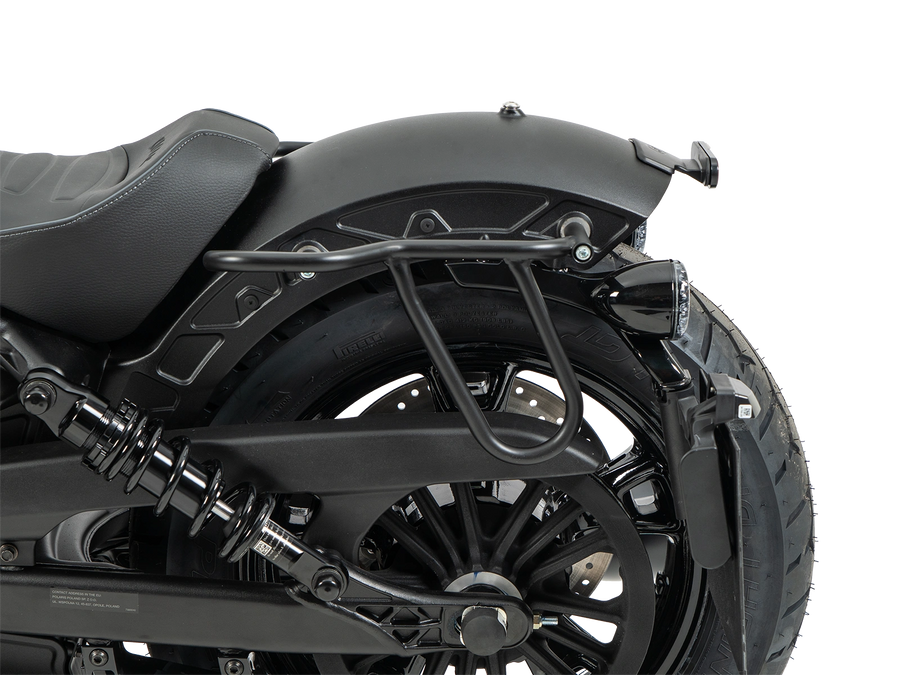 Indian Scout Sixty Classic [2025-2026] - Set: Ledertaschenhalter Cutout schwarz inkl. Rugged Ledertaschen braun