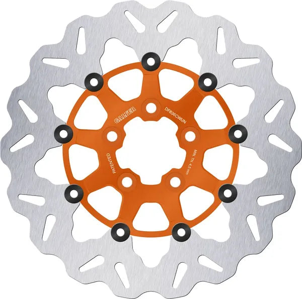 Harley-Davidson XL 1200 T Super Low [2015-2016] - Wave® Bremsscheibe – Oberfläche: Orange, Silber – Bild 2