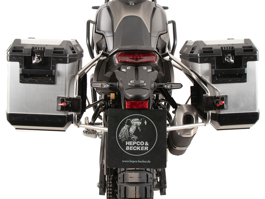 Yamaha Ténéré 700 [2025-2026] - Kofferträgerset Cutout Edelstahl inkl. Xplorer Cutout Kofferset silber