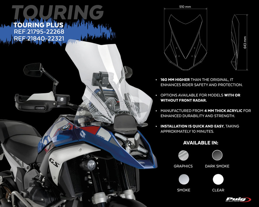 BMW R 1300 GS TROPHY [2025] – Tourenscheibe – Getönt