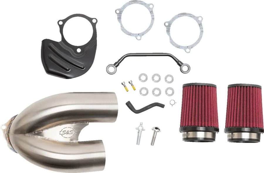 Harley-Davidson FLSTFI 1923 Softail Fat Boy Gray Ghost 117 [2025] - Tuned Induction Luftfilterkit – Oberfläche: Silber – Bild 1