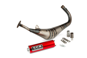 Beta RR Enduro 50 2T - Avgasrör Handgjord 50-70 röd