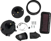 Indian PURSUIT 108 Dark Horse Premium [2024-2026] - Stealth Luftfilter-Kit mit Abdeckung – Oberfläche: Silber – Bild 3