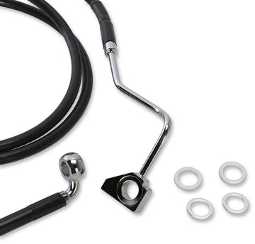 harley davidson fltr [DRAG SPECIALTIES] – Verlängertes schwarzes Vinyl-Bremsleitungs-Kit - 0
