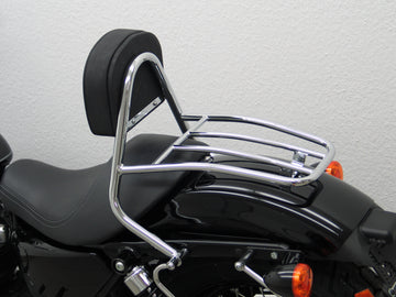 Harley Davidson Sportser Evo 883/1200 (Custom [2004-2020] - Driver Sissy Bar med kuddar och bagageställ