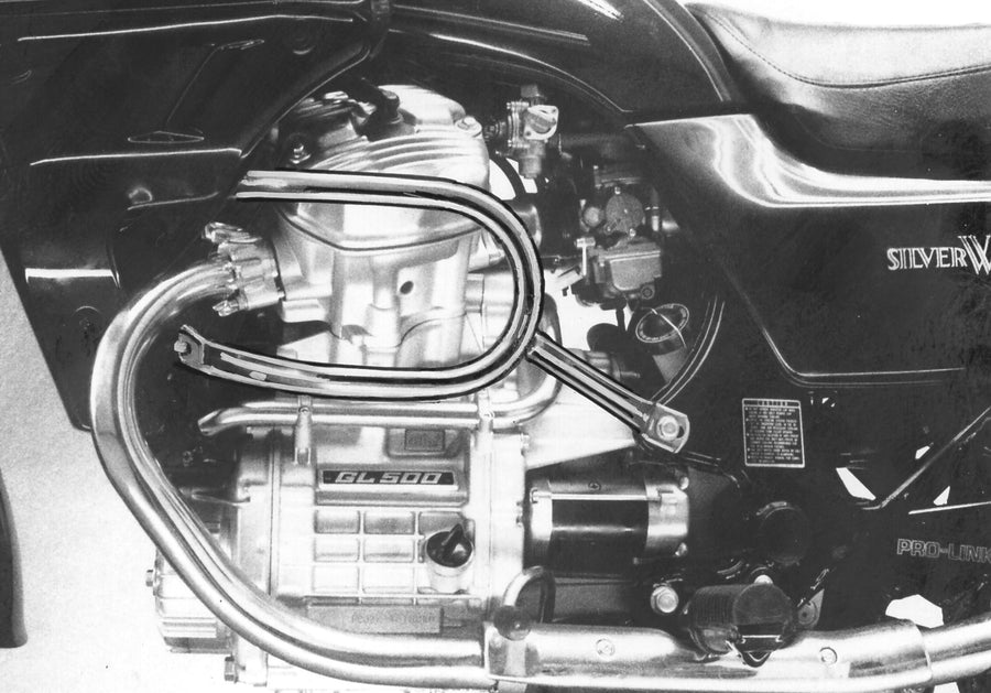 Honda CX 500/650 (även E + C) + GL 500/650 med kylarkåpa i aluminium - skyddsstång