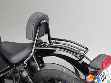 Honda CMX 500 Rebel (PC56A) 2017- [2017] - Driver Sissy Bar med kuddar och bagageställ, svart