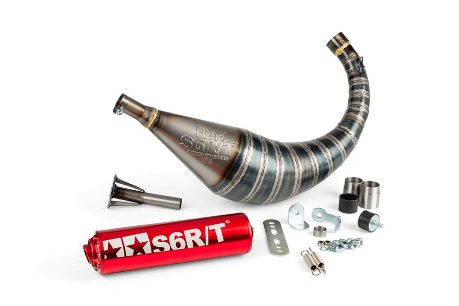 Peugeot XPS-Enduro 50 2T AM6 - Auspuff R/T 70 - 80 Rot