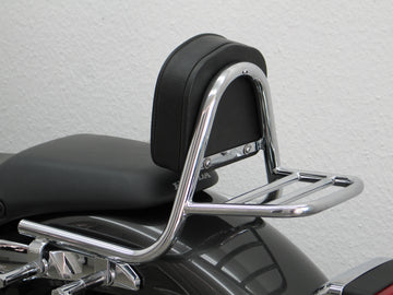 Honda VT 750 S (kedja) [2010-2011] - Sissy bar gjord av rör med kuddar och bagageställ