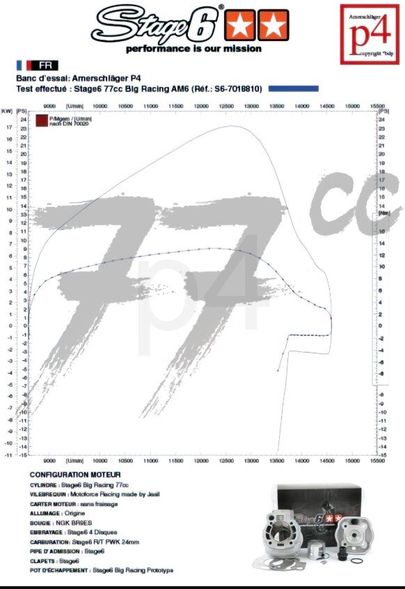 Rieju MRT SM 50 2T - Motorpack Zylinder Auspuff Big Racing 77ccm
