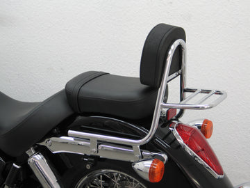 Honda VT 750 C4 [2004-2007] - Sissy bar gjord av rör med kuddar och bagagerack