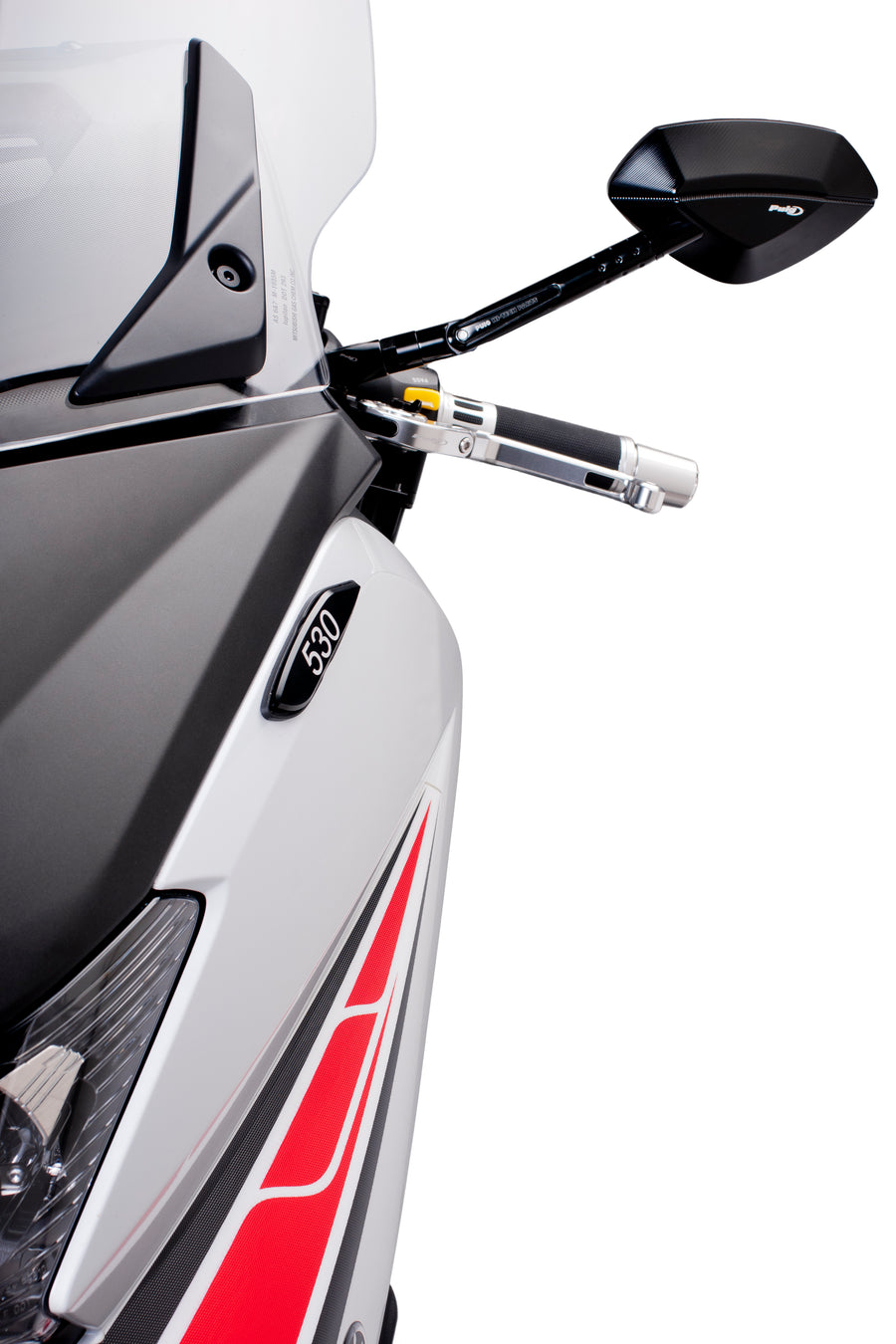 YAMAHA T-MAX 530 SX [2019] – Kappen Set für OEM Spiegel – Schwarz