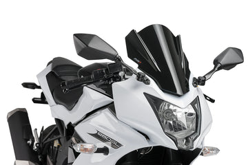 KAWASAKI NINJA 250SL 2015–2017 - PUIG Z-Racing-Scheibe | Schwarz | PUIG 7630N
