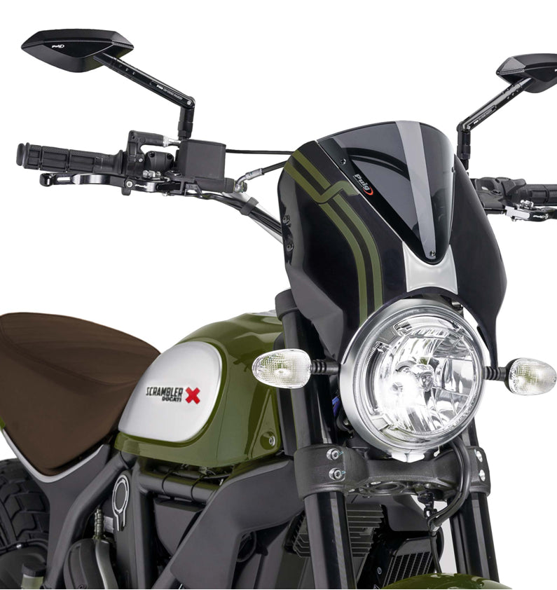 DUCATI SCRAMBLER 800 ICON DARK [2025] – RetroVision Windschild Visier – Getönt