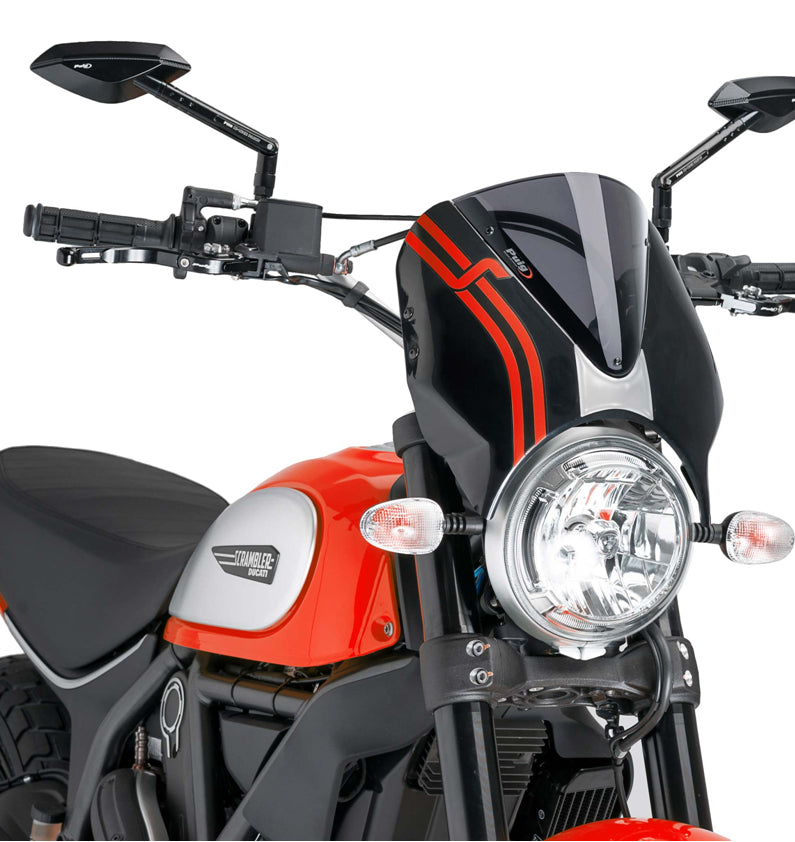 DUCATI SCRAMBLER 800 ICON DARK [2025] – RetroVision Windschild Visier – Getönt