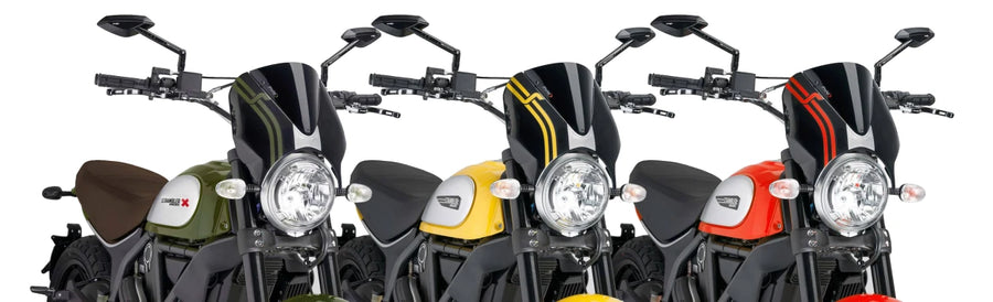 DUCATI SCRAMBLER 800 ICON DARK [2025] – RetroVision Windschild Visier – Getönt