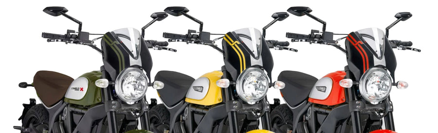 DUCATI SCRAMBLER 800 ICON DARK [2025] – RetroVision Windschild Visier – Getönt