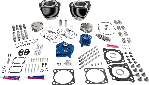 Harley-Davidson FLHTCUTG 1750 Tri Glide Ultra Anniversary 107 [2018] - 132" Power Package Motorleistungs-Kit – Oberfläche: Schwarz, Hervorgehobene Lamellen – Bild 2