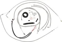 Harley Davidson Fxsb [LA CHOPPERS] – Komplettes Edelstahl-geflochtenes Lenkerzug-/Bremsleitungs-Kit