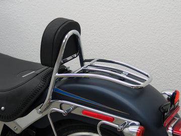 Harley Davidson Softail (Twin Cam 96b) Fat Boy (FLSTF/FLSTFI) 2012-2017 [2012-2017] -Driver Sissy Bar med kuddar och bagageställ