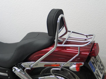 Harley Davidson Dyna Fat Bob [2008-2013] - Passageraren sissy bar med kuddar och bagageställ