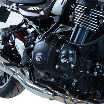 Kawasaki Z 900 RS CAFE ZR900E [2018-2020] - (koppling) Höger vevhusskyddsskydd Svart Kawasaki Z900RS