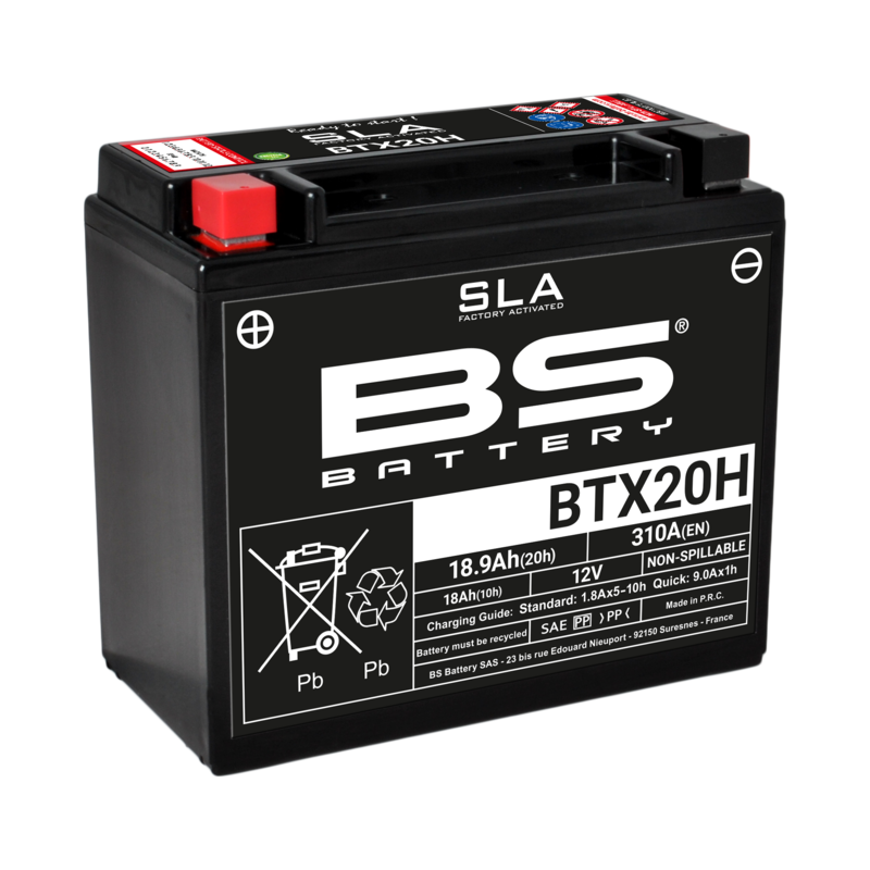 Harley Davidson Flstc [BS BATTERY] - SLA Wartungsfreie Batterie Werkseitig aktiviert - BTX20H