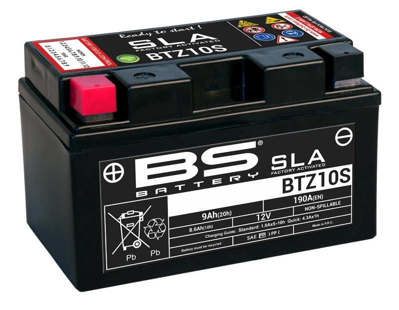 Kawasaki Eliminator 500 [BS BATTERY] - SLA Wartungsfreie Batterie Werkseitig aktiviert - BTZ10S