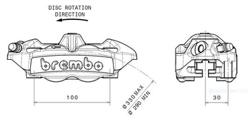 Ducati Diavel 1200 [BREMBO] - M4 Bremssattel vorne rechts Titan Ø34mm - 0
