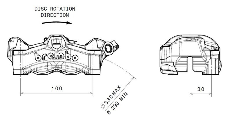 Honda Cb 1000 [BREMBO] - Stylema Bremssattel vorne rechts Natur