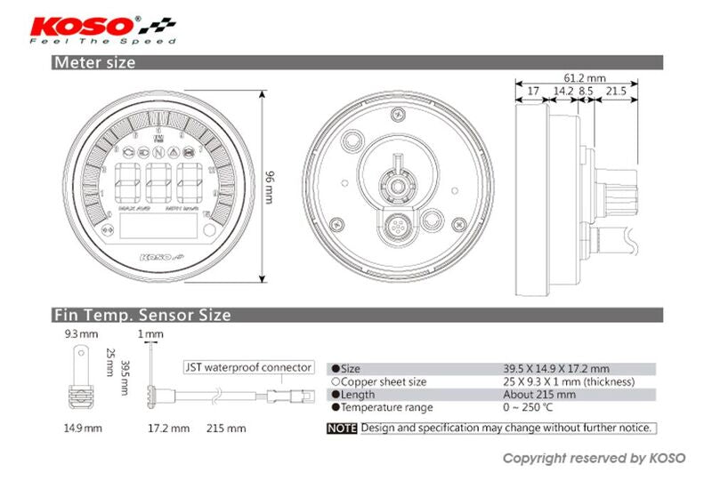 Bmw R Ninet Urban G [KOSO] - DL-04 Drehzahlmesser/Tachometer - BMW R Nine T
