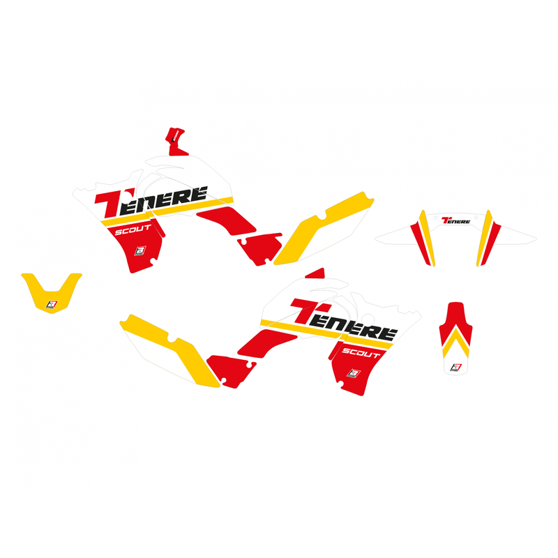Yamaha Ténéré 700 [BLACKBIRD] - Rally Ride Grafik-Kit – Rot