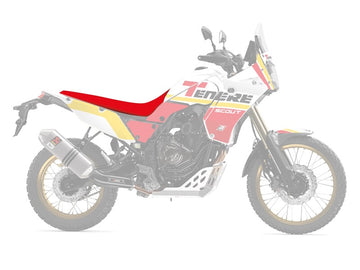 Yamaha Ténéré 700 [BLACKBIRD] - Rally Ride Sitzbezug - Schwarz/Rot - 2 Stück